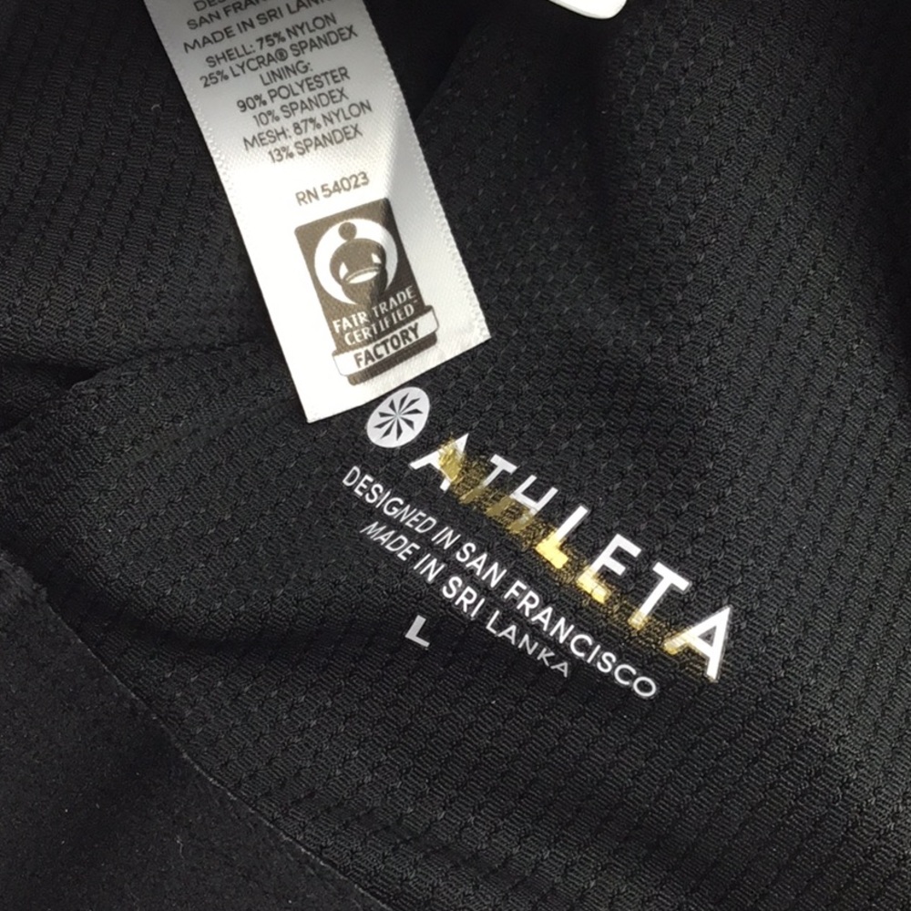 NWT Athleta Black High Neck Hyper Focused Bra - Picture 7 of 12